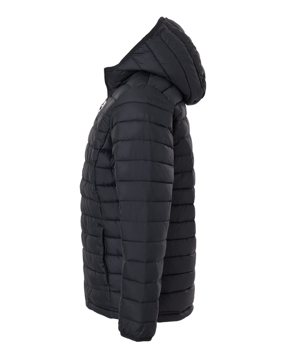 Left View of Black Youth Powder Lite™ II Hooded Jacket - 209002