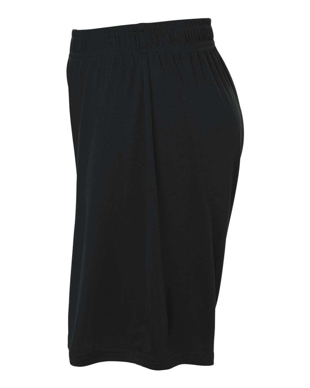 Left View of Black Youth Pro-Lock Performance 7" Shorts with Pockets - 48SH0Y plain