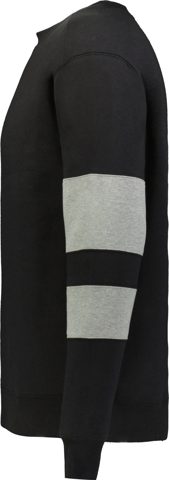 Left View of BLACK/CHARCOAL HEATHER JACKSON WAY CREW