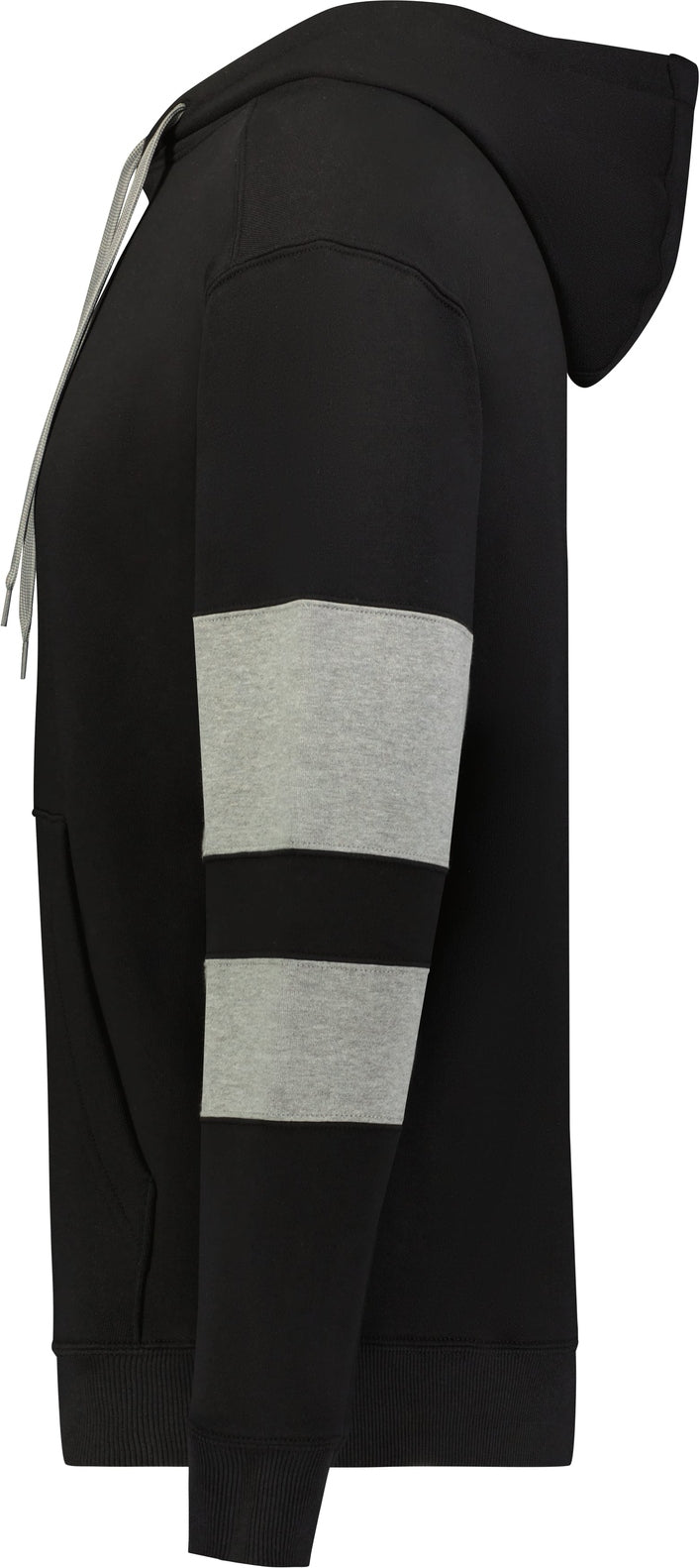 Left View of BLACK/CHARCOAL HEATHER JACKSON WAY HOODIE