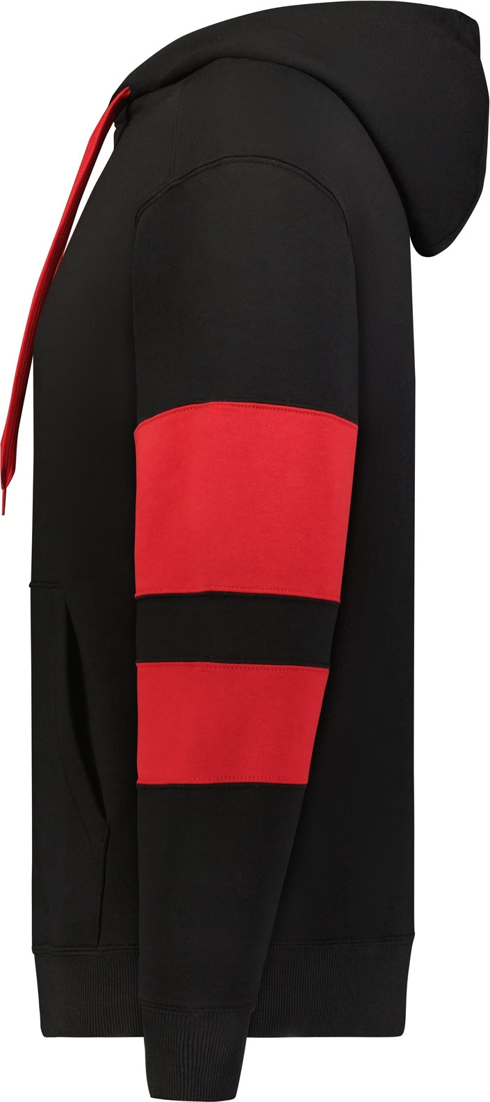 Left View of BLACK/SCARLET JACKSON WAY HOODIE