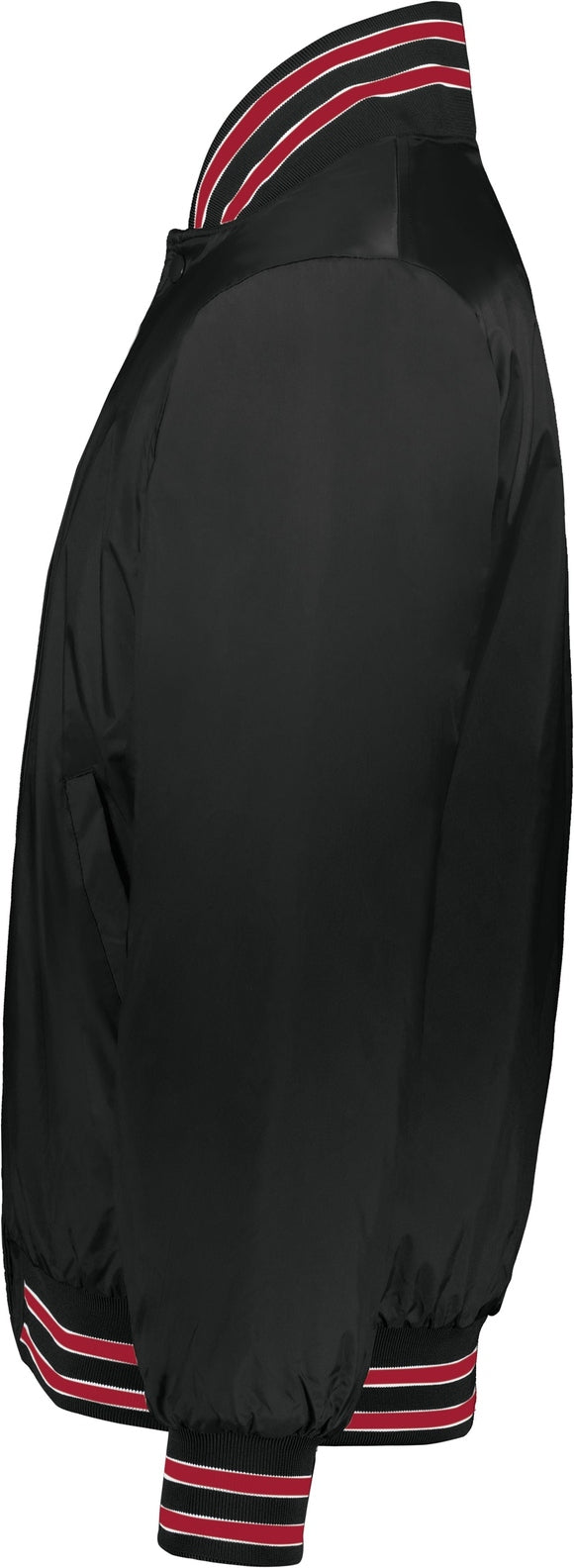 Left View of BLACK/SCARLET/WHITE HERITAGE JACKET