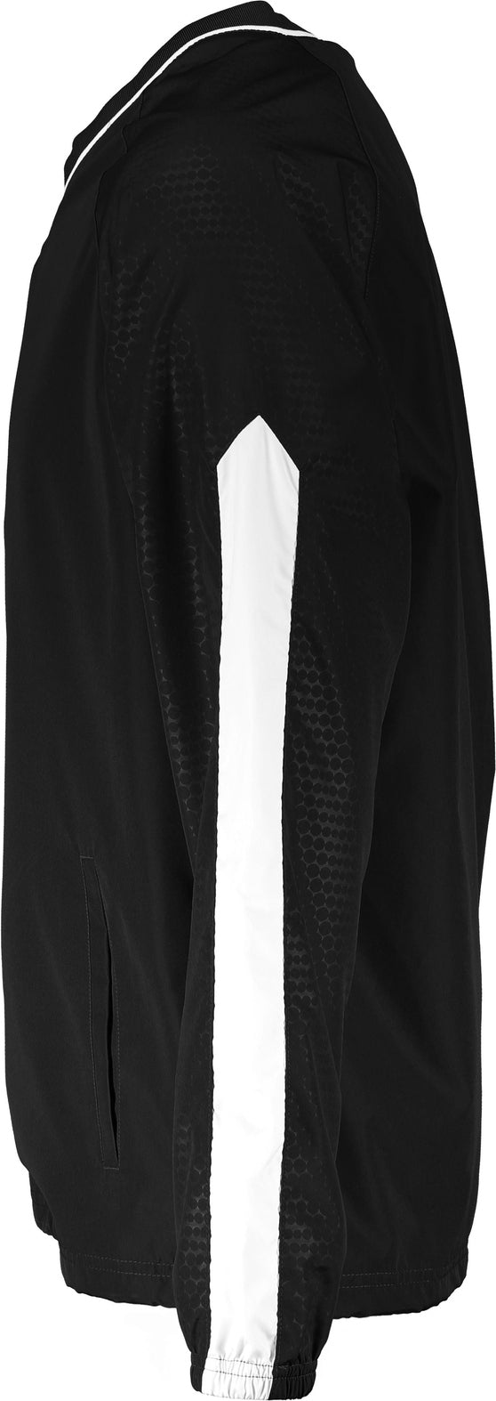 Left View of BLACK/WHITE BIONIC PULLOVER WINDSHIRT