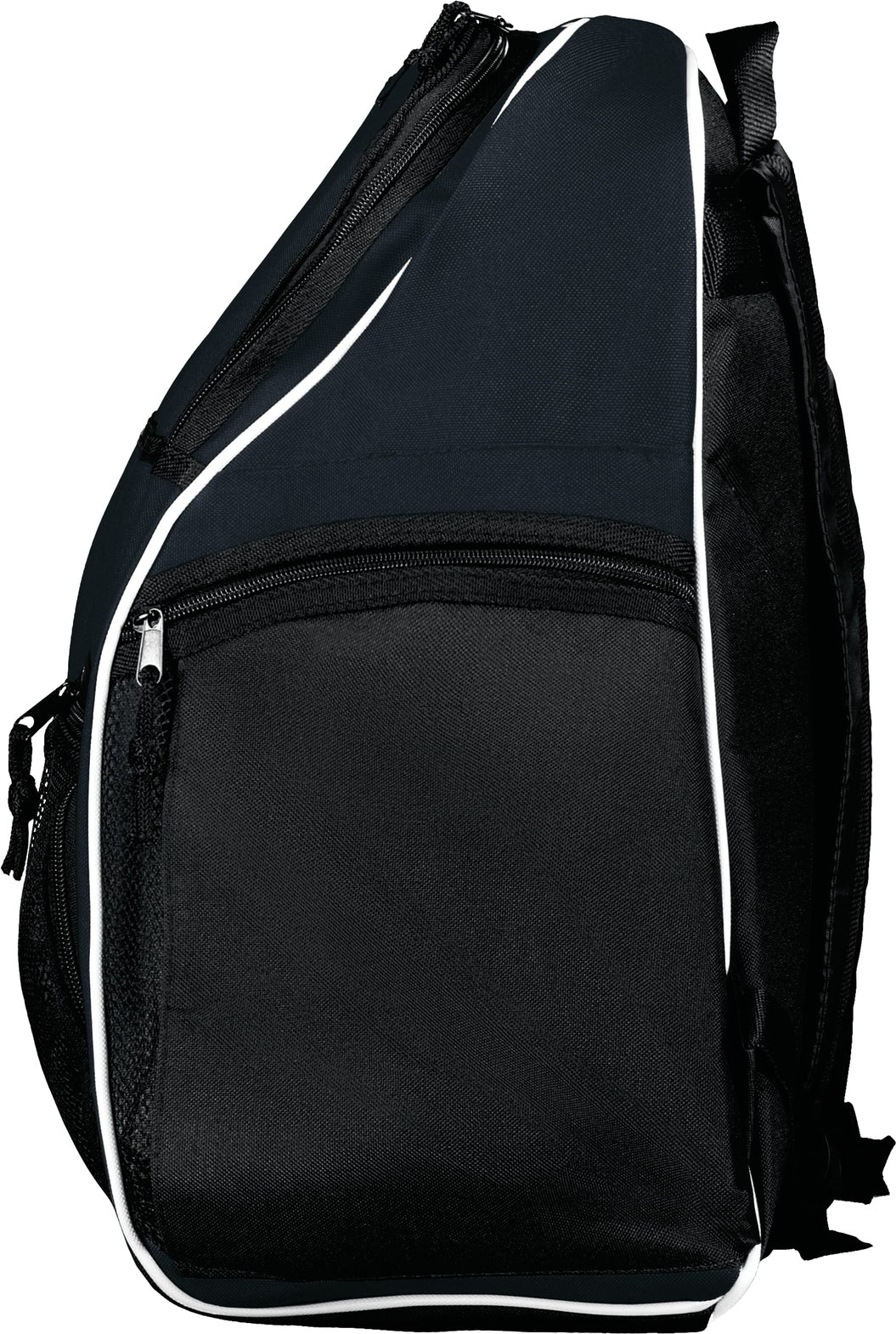 Left View of BLACK/WHITE PLAYER BACKPACK