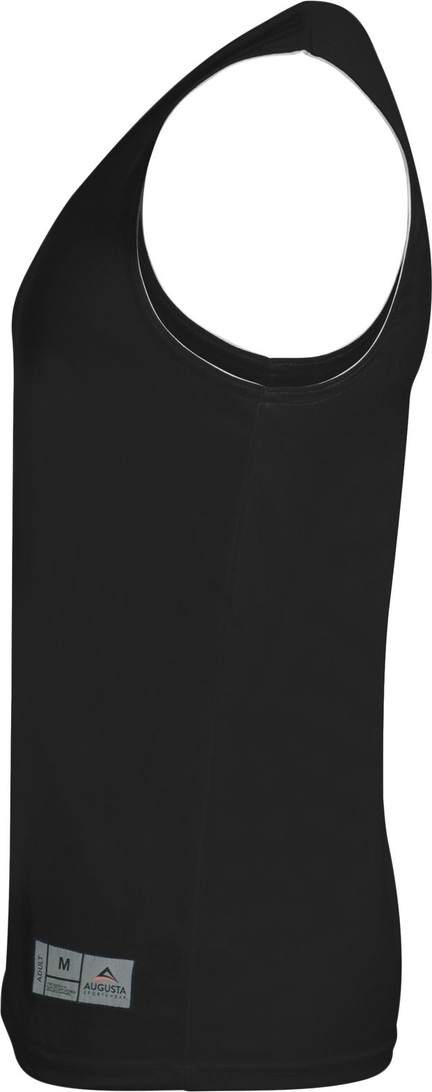 Left View of BLACK/WHITE YOUTH REVERSIBLE WICKING TANK