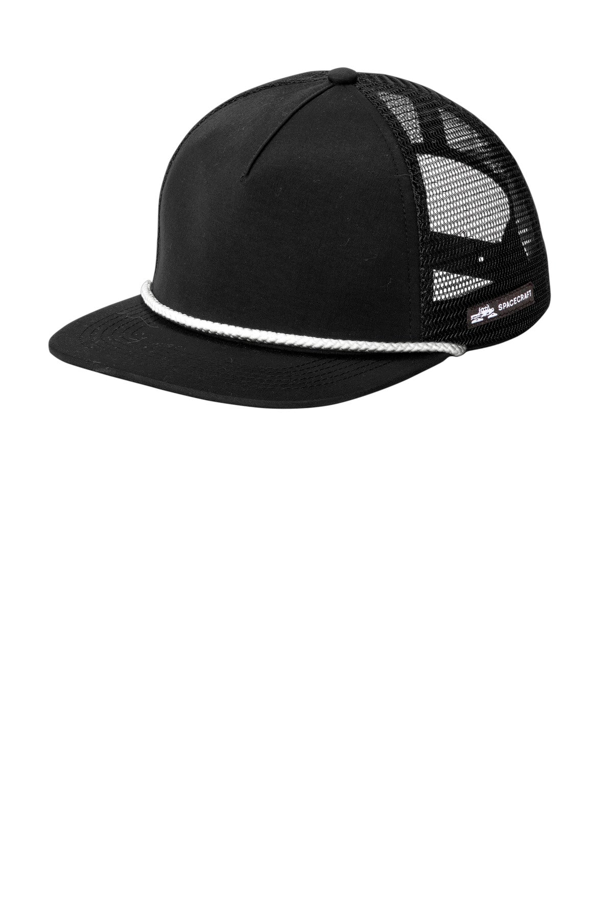 Left View of Blk/White LIMITED EDITION Spacecraft Trucker Cap SPC3