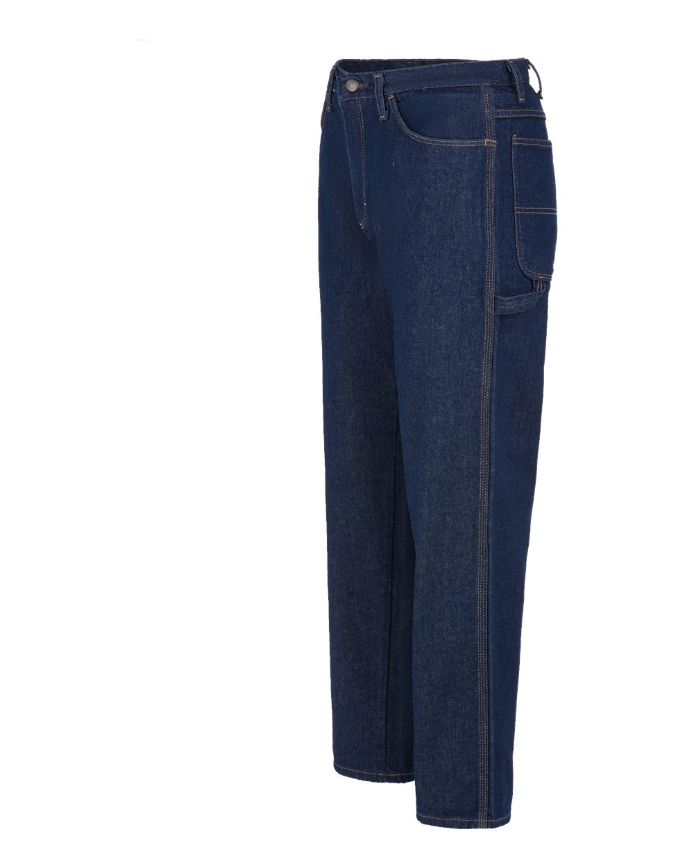 Left View of Blue Denim - 30I Flame Resistant Pre-Washed Denim Dungaree - PEJ8