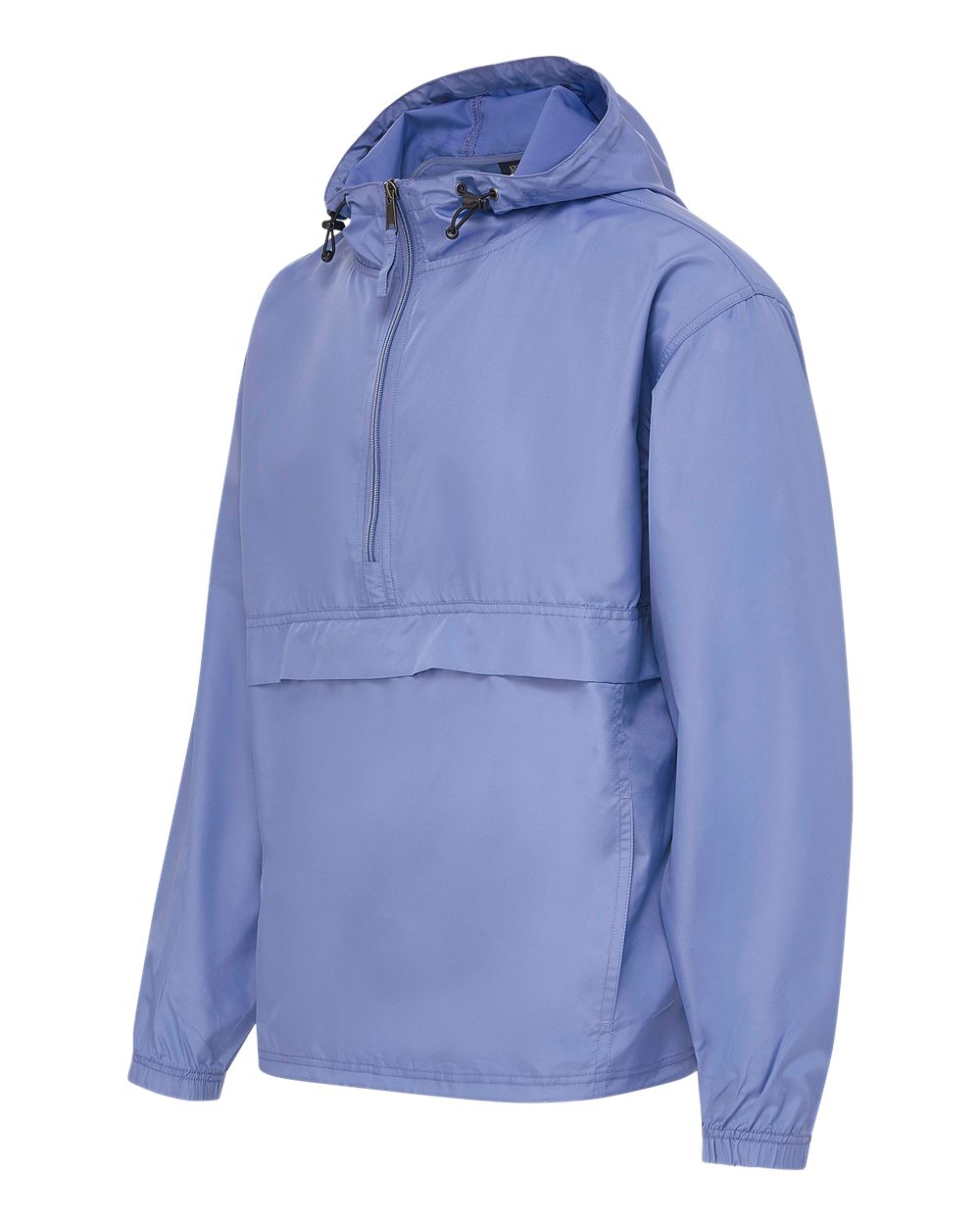 Left View of Blue Iris Men's Pioneer Packable Wind Breaker Jacket - 25602 plain