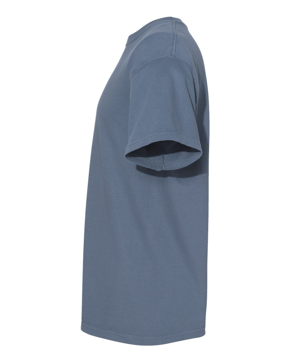 Left View of Blue Jean Garment-Dyed Heavyweight T-Shirt - 1717