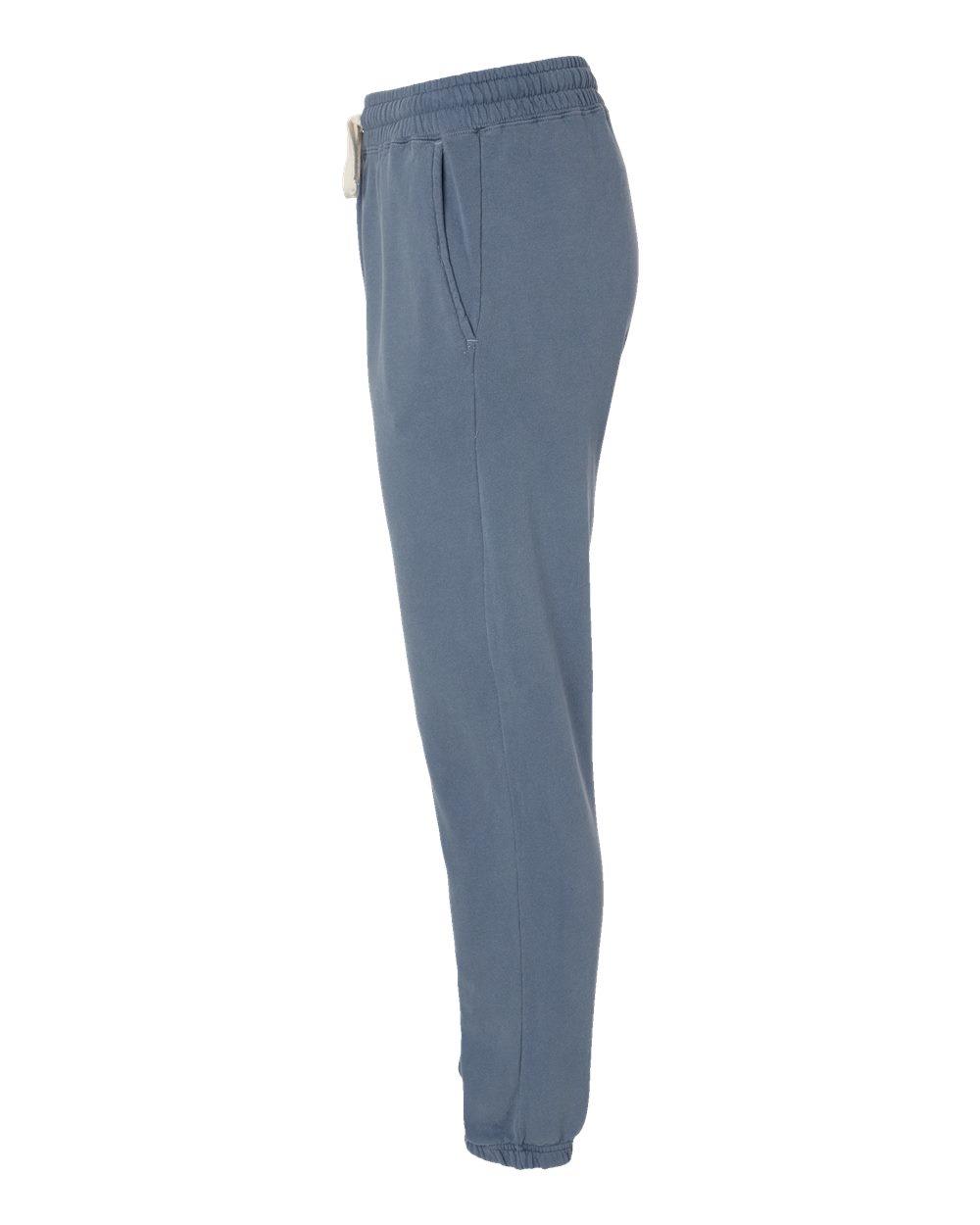 Left View of Blue Jean Garment-Dyed Lightweight Fleece Sweatpants - 1469