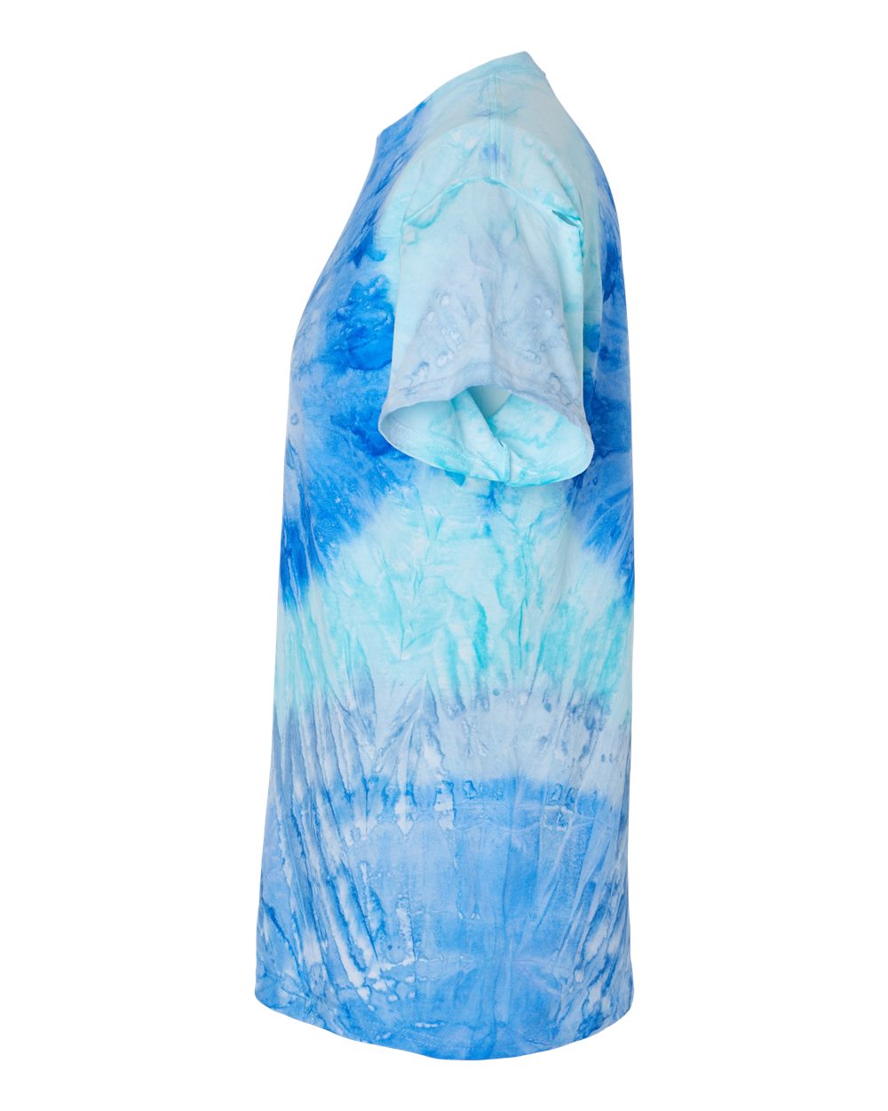 Left View of Blue Jerry Multi-Color Tie-Dyed T-Shirt - 1000