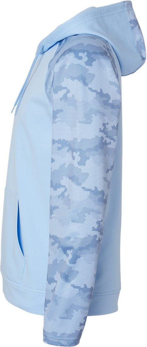 Left View of Blue Mist Tahoe Camo Fleece Hooded Sweatshirt - 306