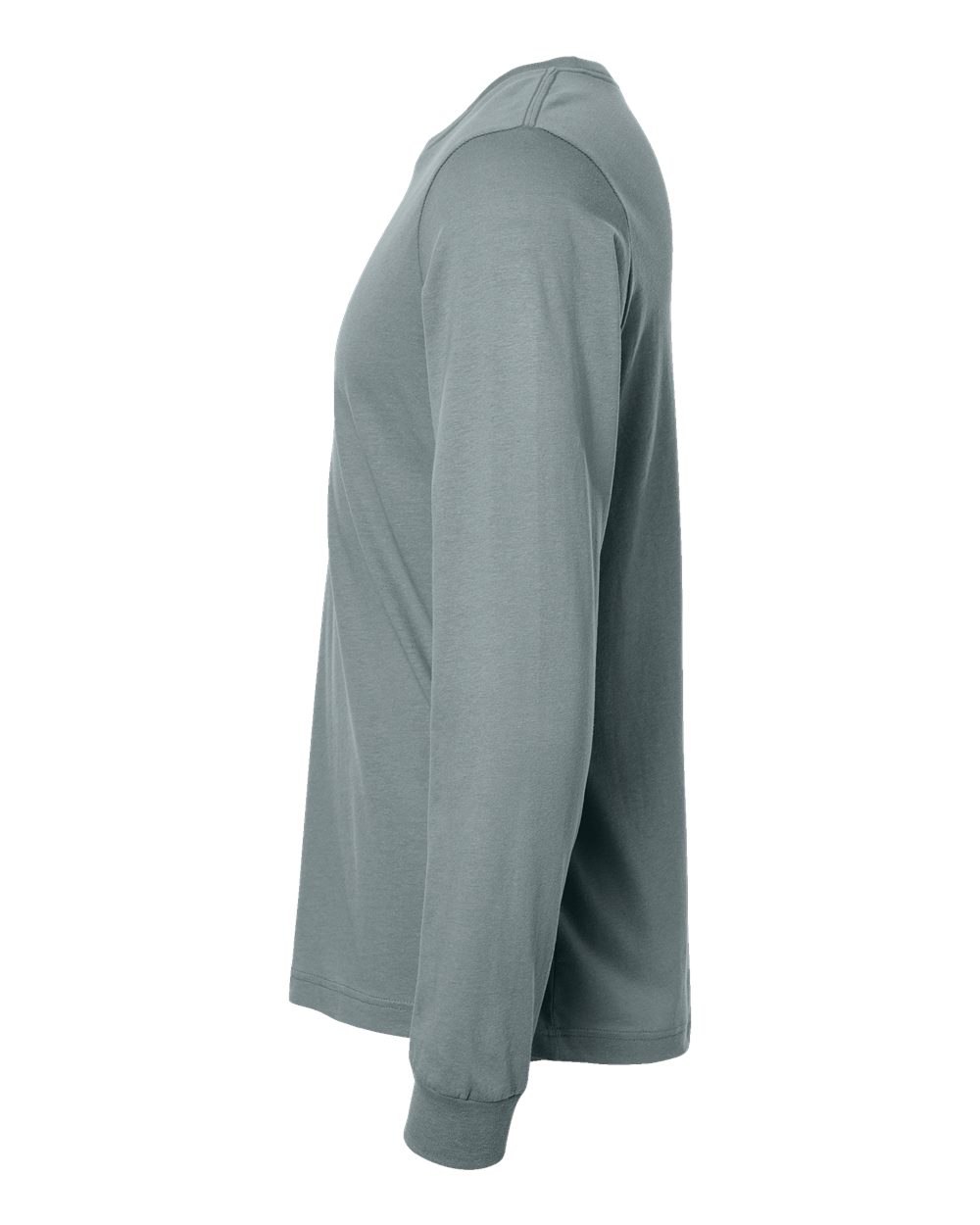 Left View of Blue Storm Jersey Long Sleeve Tee - 3501