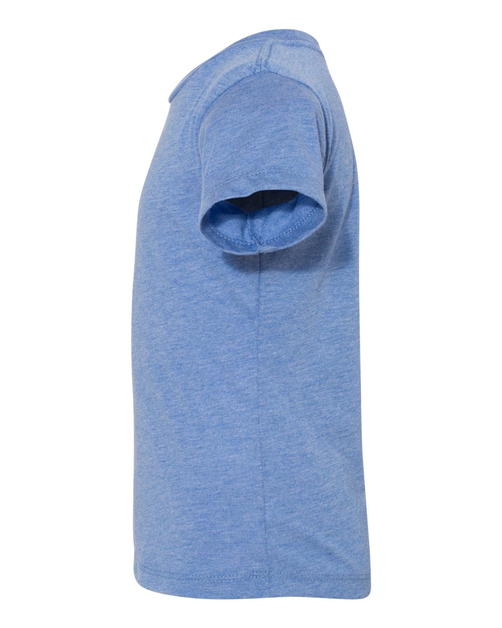Left View of Blue Triblend Toddler Triblend Tee - 3413T