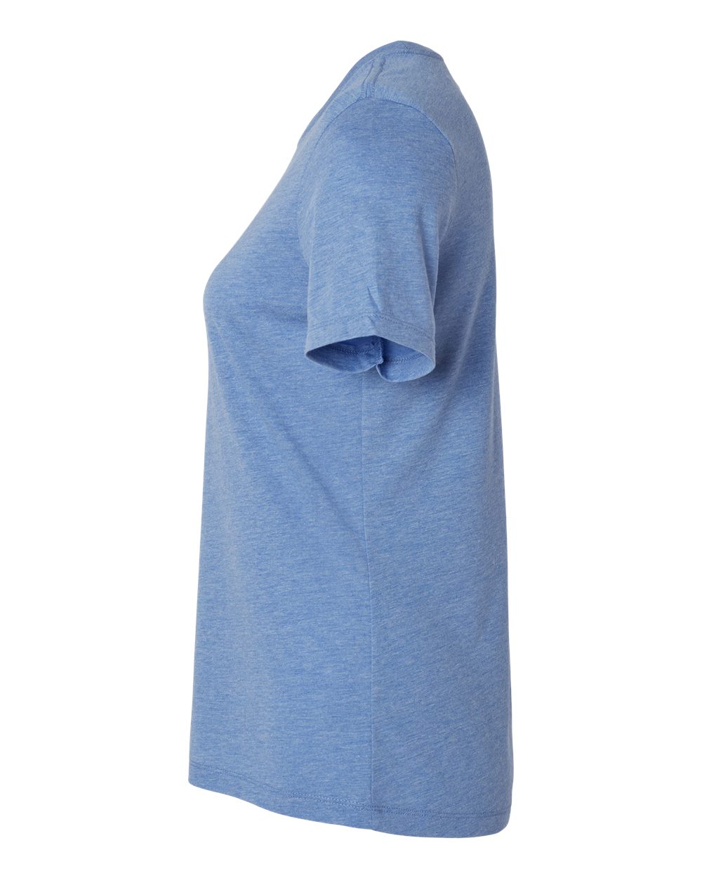 Left View of Blue Triblend Women’s Relaxed Fit Triblend Tee - 6413