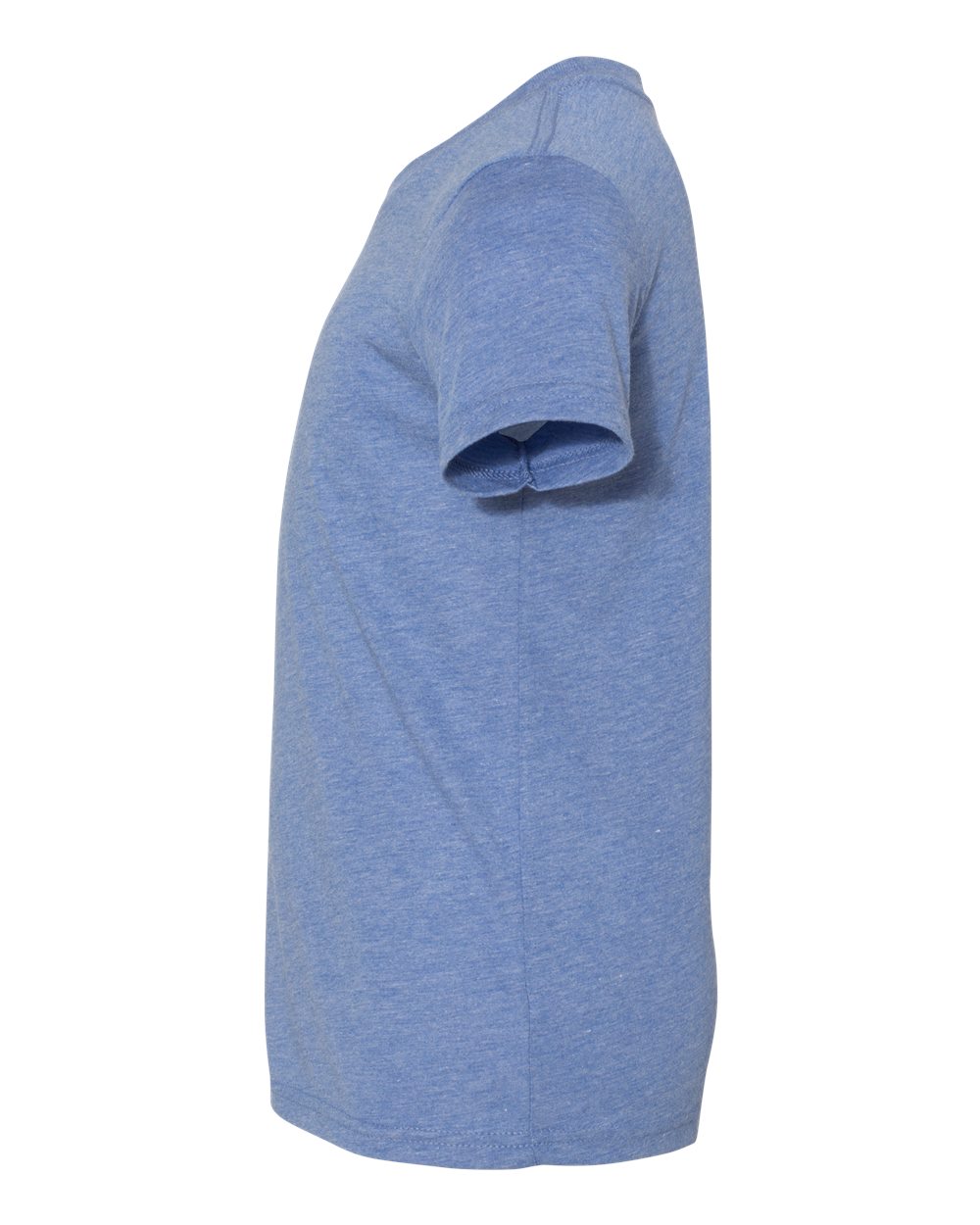 Left View of Blue Triblend Youth Triblend Tee - 3413Y