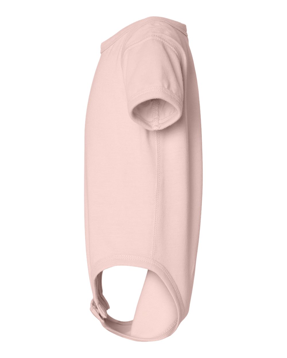 Left View of Blush Infant Bamboo Bodysuit - 4425 plain