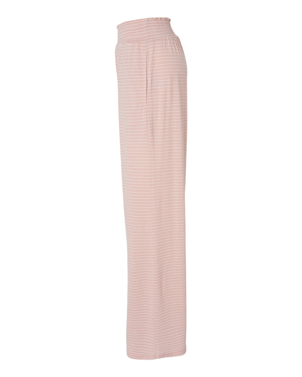 Left View of Blush/ White Women&#39;s Evelyn Pants - BW6615