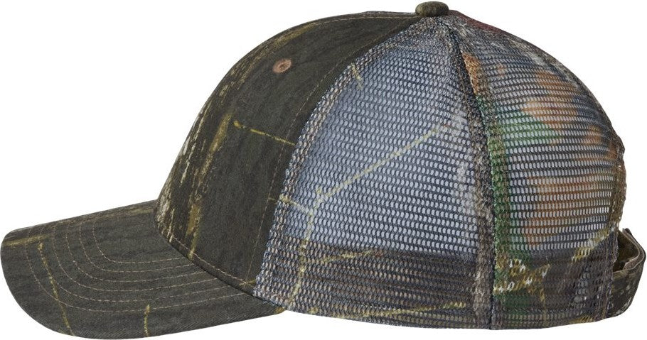 Left View of Breakup/ Breakup Licensed Camo Mesh Back Cap - LC5M