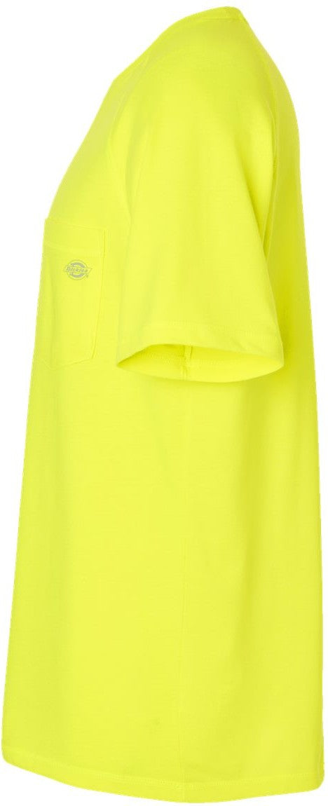 Left View of Bright Yellow Performance Cooling T-Shirt - S600