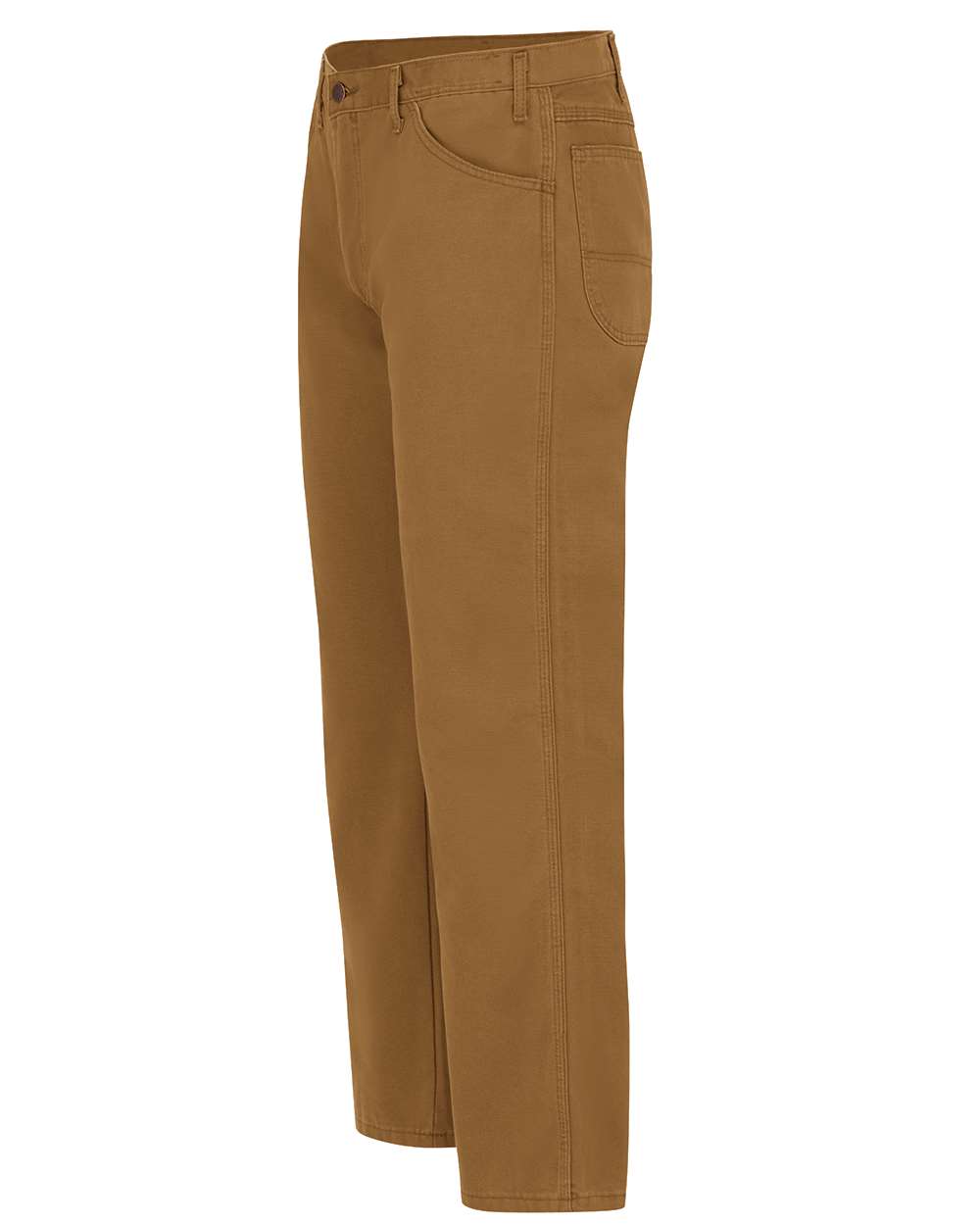 Left View of Brown Duck - 34I Industrial Duck Carpenter Jeans - Odd Sizes - LU23ODD