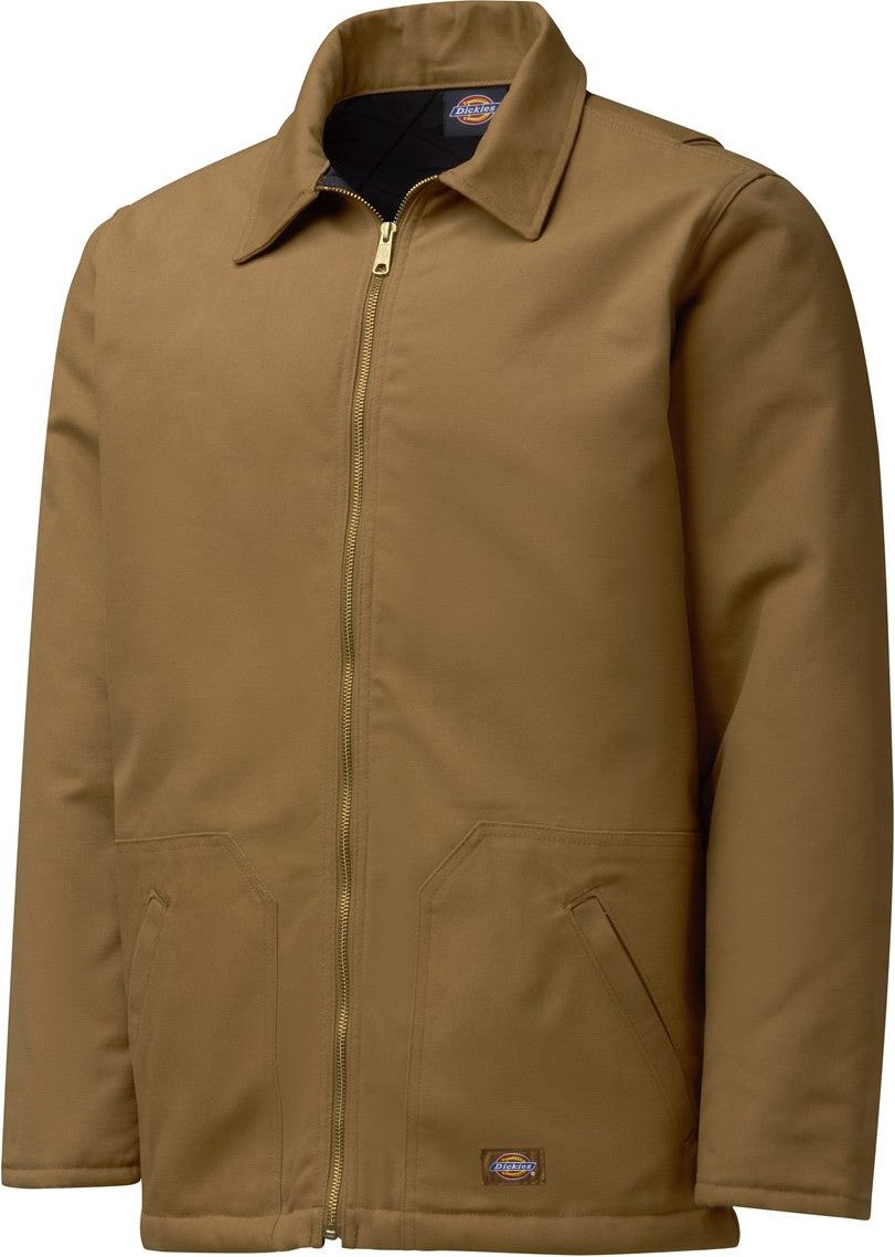 Left View of Brown Duck Duck Chore Coat - LC53