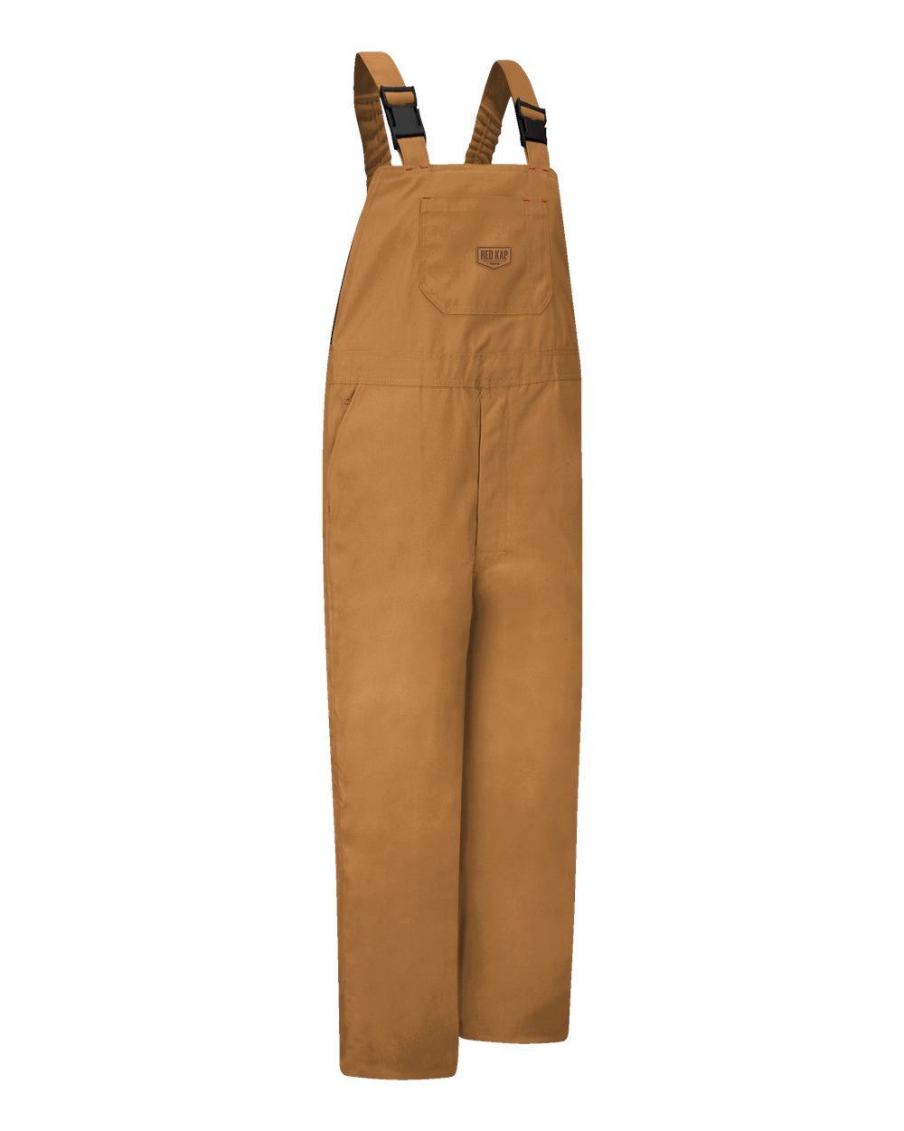 Left View of Brown Duck Insulated Blended Duck Bib Overall - BD30
