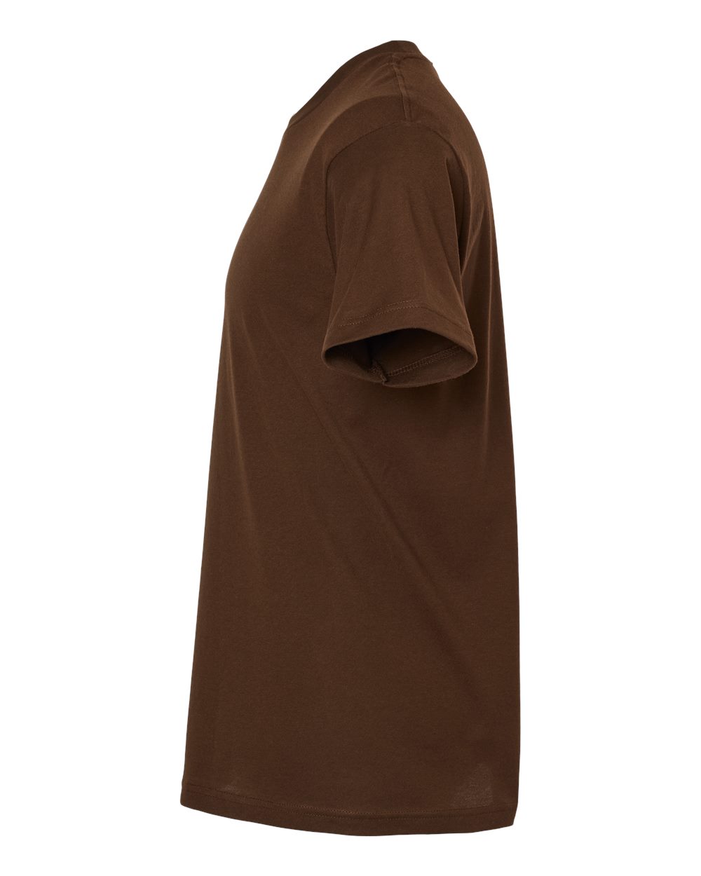Left View of Brown Fine Jersey T-Shirt - 202