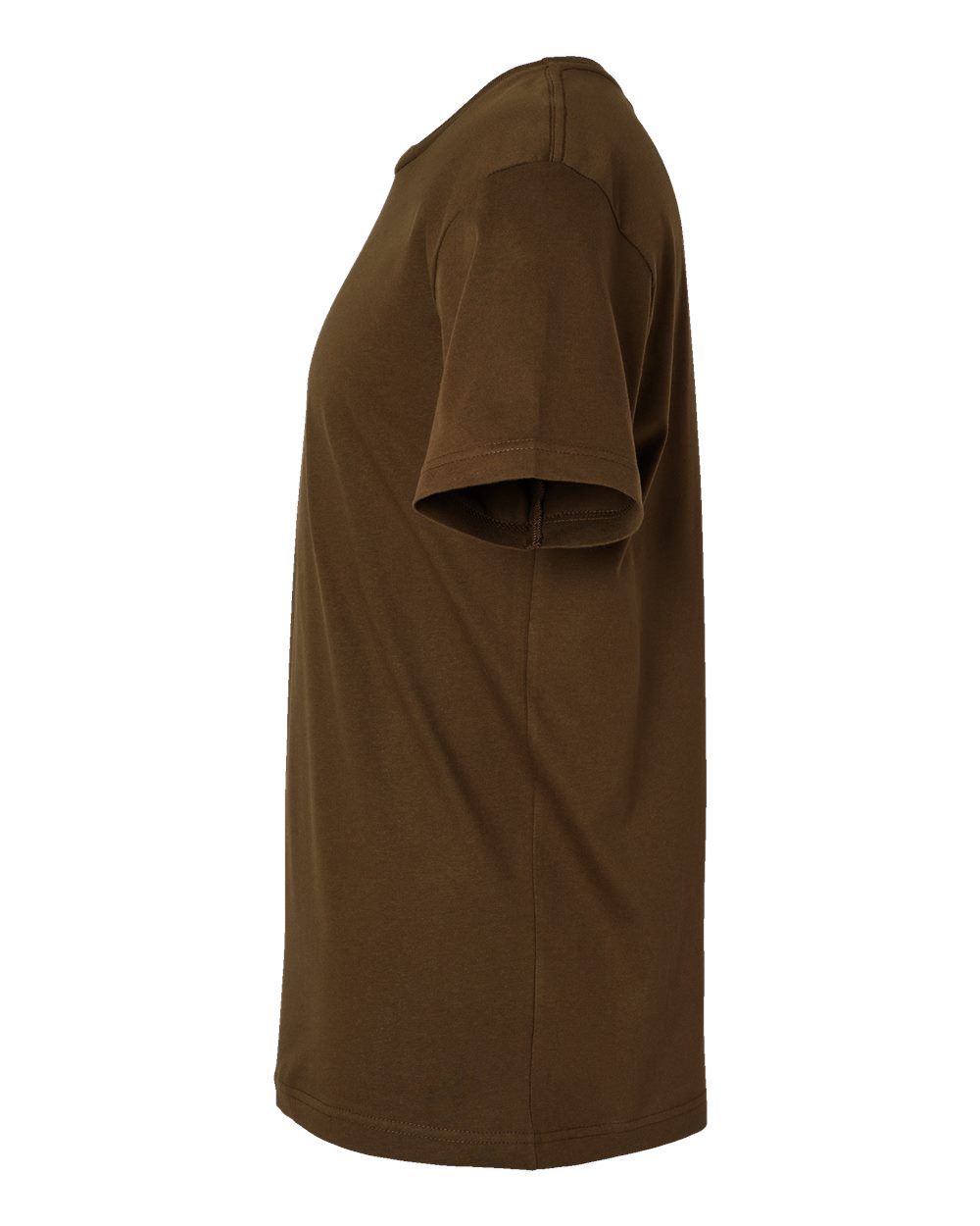 Left View of Brown Fine Jersey Tee - 6901