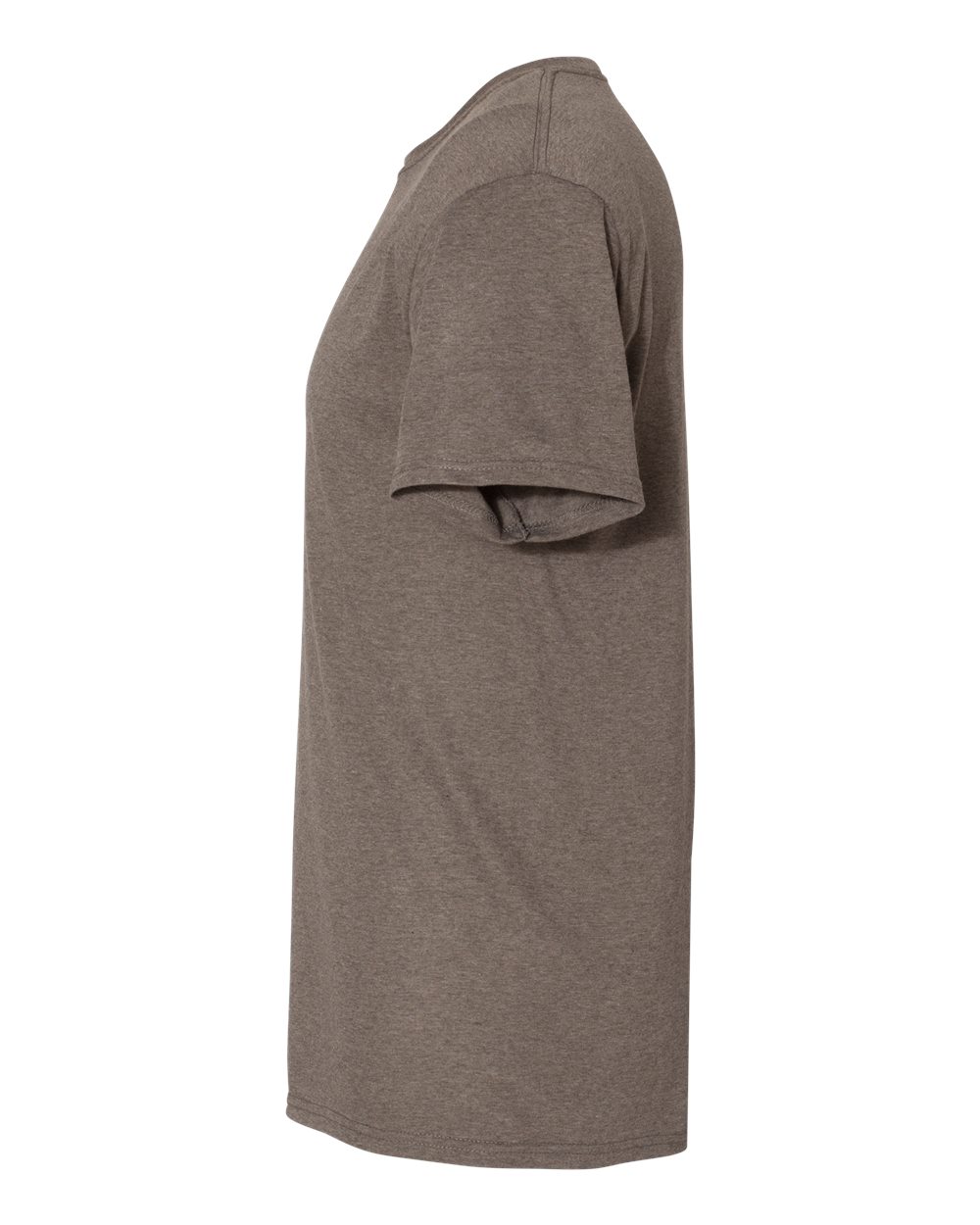 Left View of Brown Heather Triblend T-Shirt - 601MR