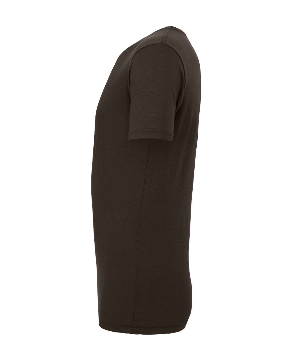 Left View of Brown Jersey Tee - 3001