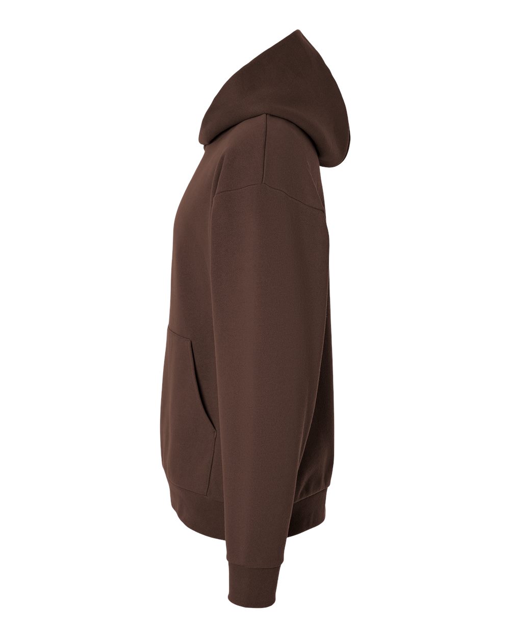 Left View of Brown Mainstreet Hooded Sweatshirt - IND420XD
