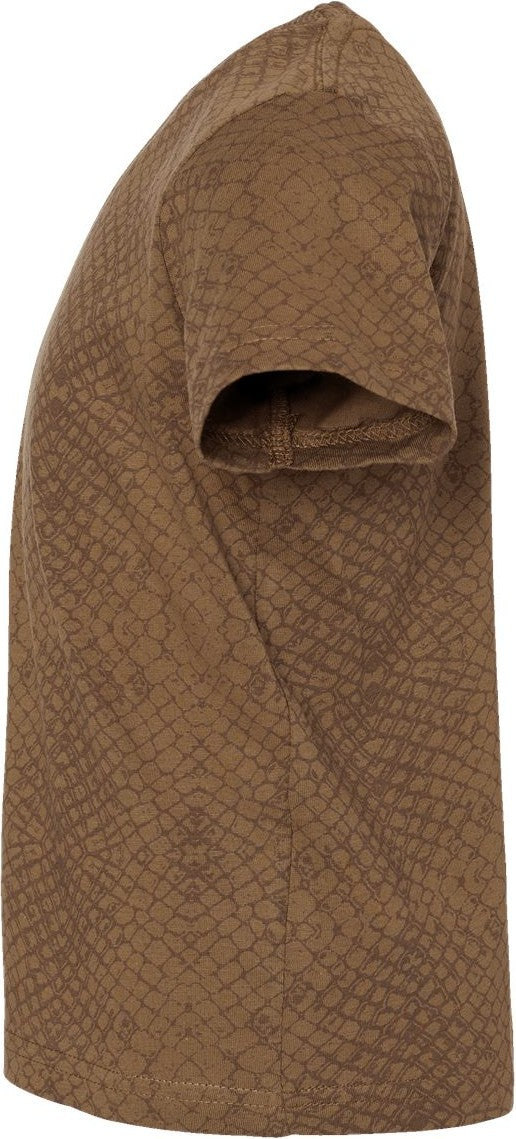 Left View of Brown Reptile Toddler Fine Jersey Tee - 3321
