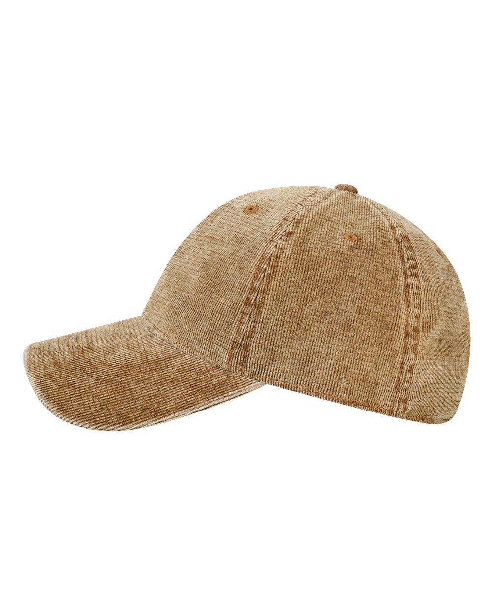 Left View of Brown Salt Wash Corduroy Cap - SALT
