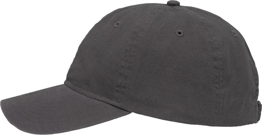 Left View of Brushed Charcoal Dad Hat Fit - SP1700