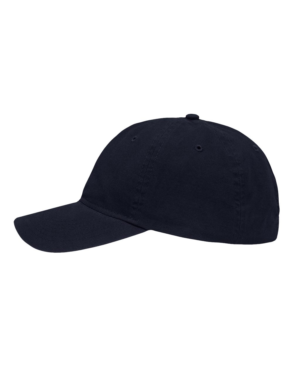 Left View of Brushed Navy Dad Hat Fit - SP1700