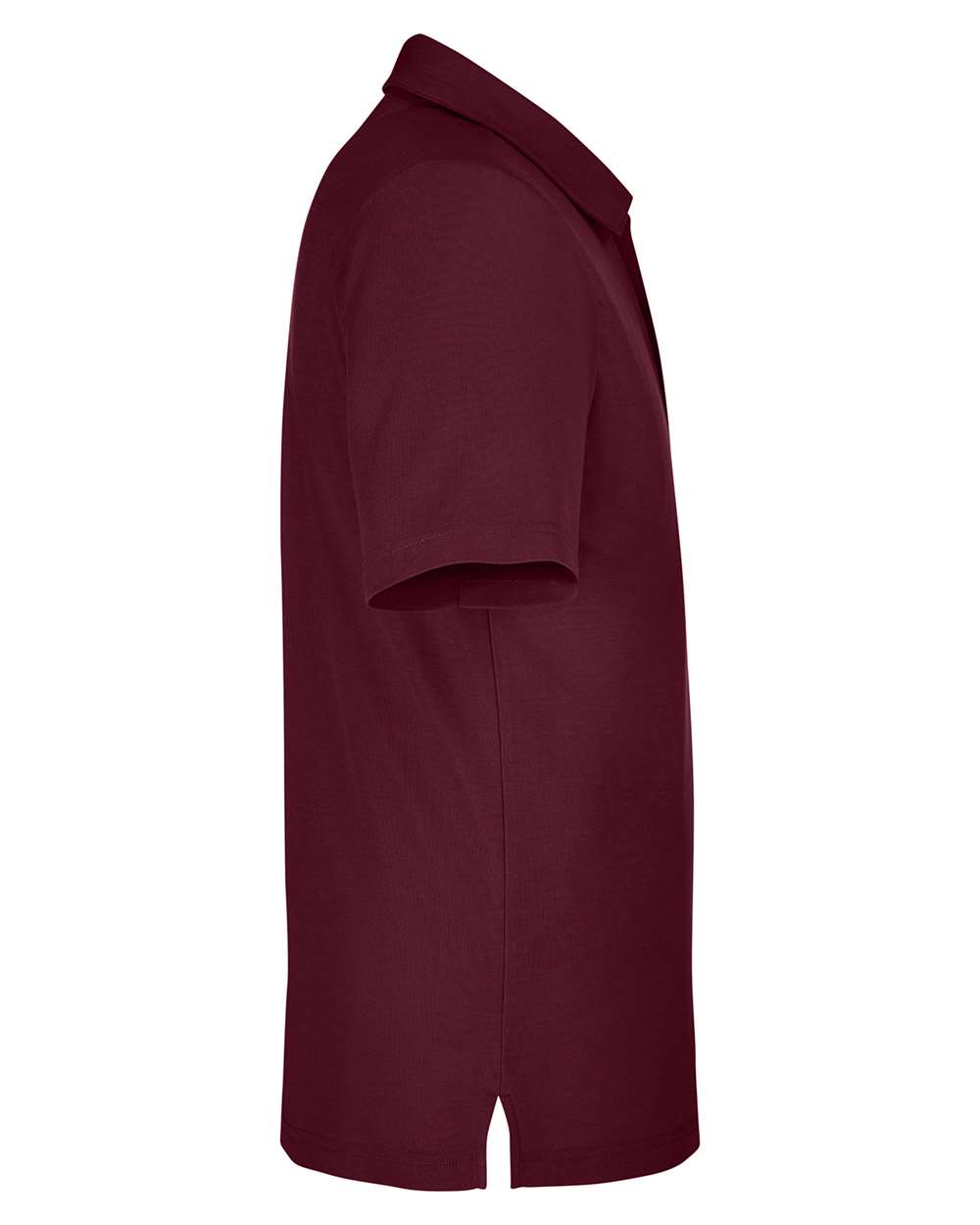 Front View of Burgundy Men's Fusion ChromaSoft™ Pique Polo - CE112