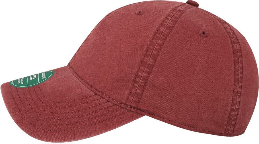 Left View of Burgundy Terra Twill Cap - TTA