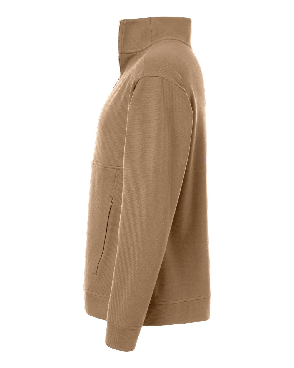 Left View of Cafe Men's Mantra Half-Zip Ottoman Pullover - NE220 plain
