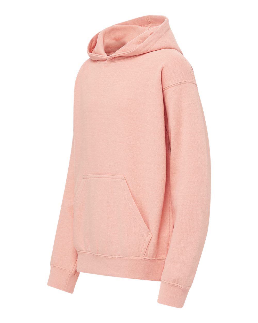 Left View of Cameo Pink Youth Buddy Hooded Sweatshirt - 23153Y