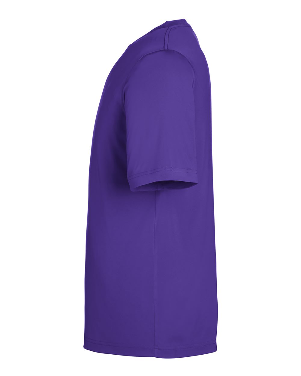 Left View of Campus Purple Unisex Capital Performance T-Shirt - CE10