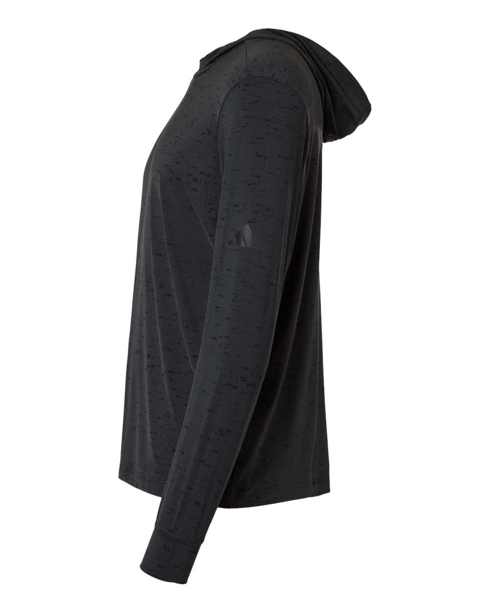 Left View of Carbon Black Core Lightweight Hooded T-Shirt - A2010