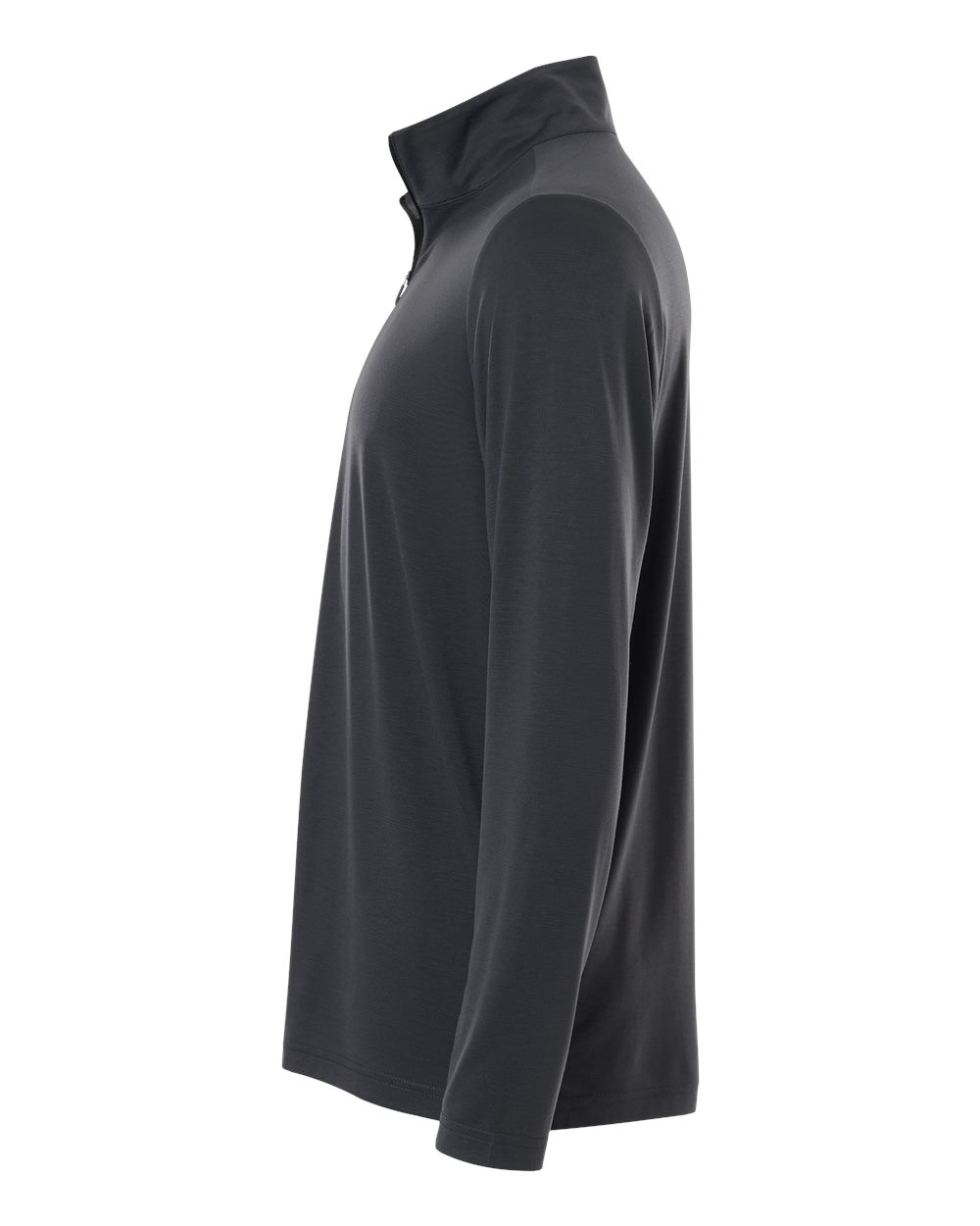 Left View of Carbon/ Black Men's JAQ Stretch Performance Quarter-Zip - NE405 plain