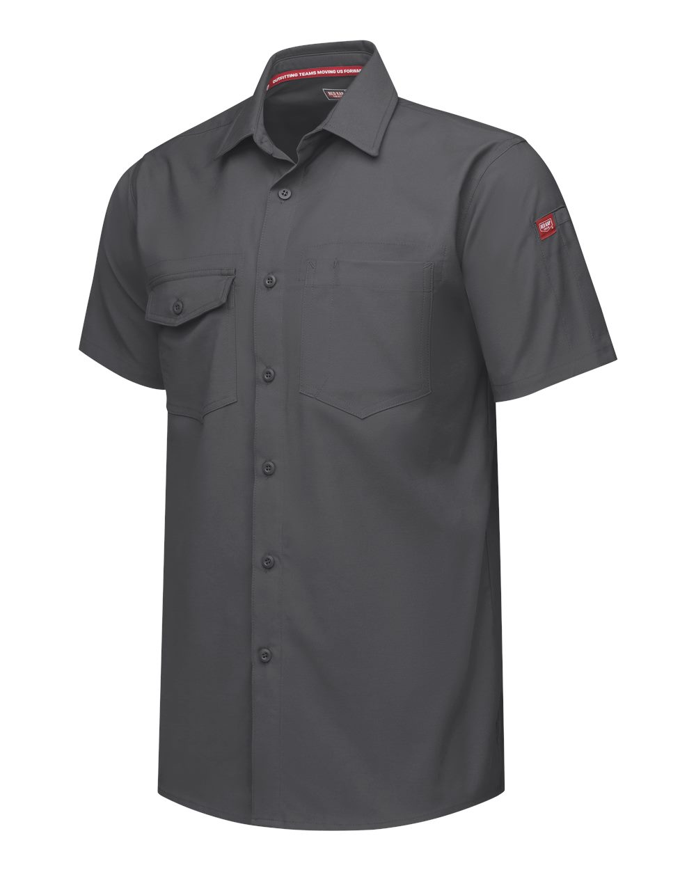 Left View of Carbon Cooling Work Shirt - TSM2
