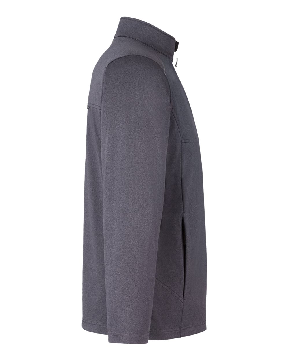 Left View of Carbon Heather Men&#39;s Techno Lite Three-Layer Knit Tech-Shell - CE708