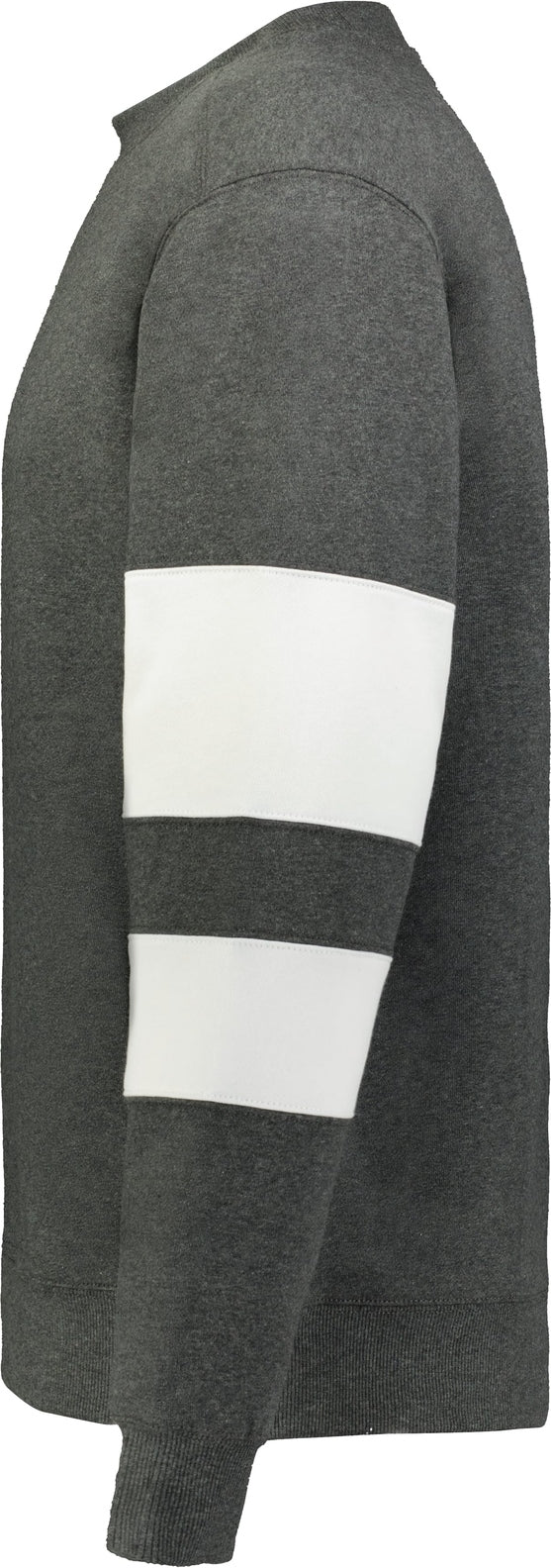 Left View of CARBON HEATHER/WHITE JACKSON WAY CREW