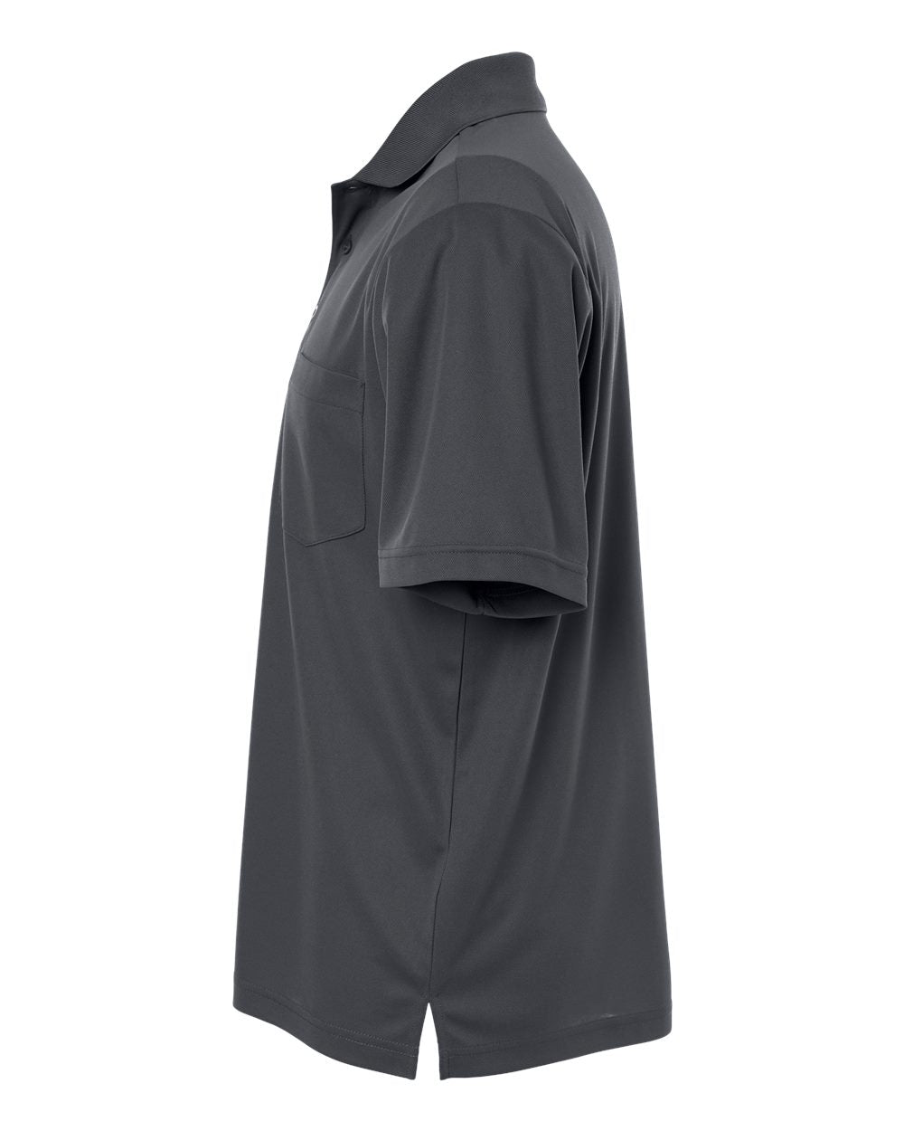 Left View of Carbon Men's Nova Performance Pique Pocket Polo - CE108P plain