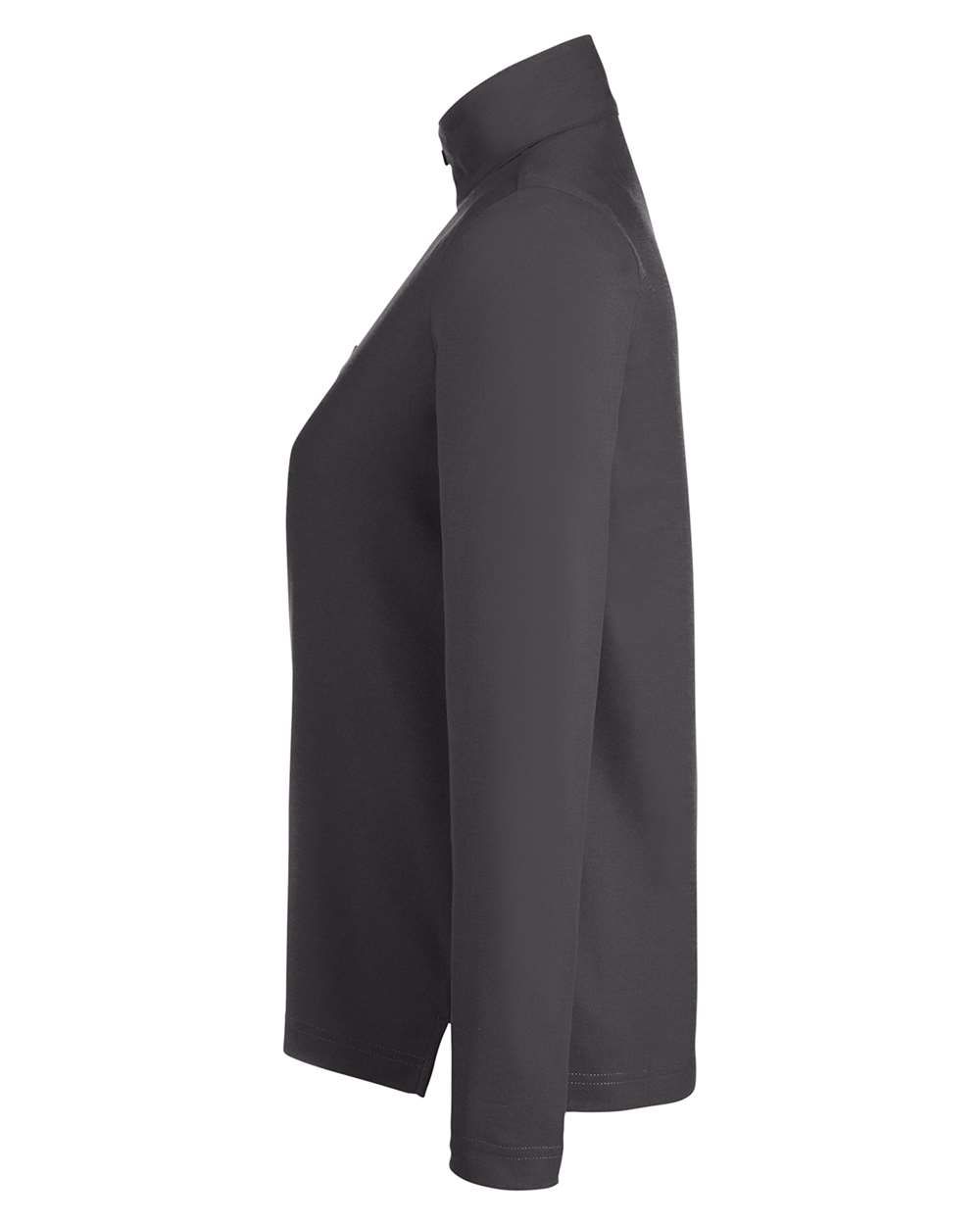 Left View of Carbon Women's Fusion ChromaSoft™ Pique Quarter-Zip Pullover - CE405W