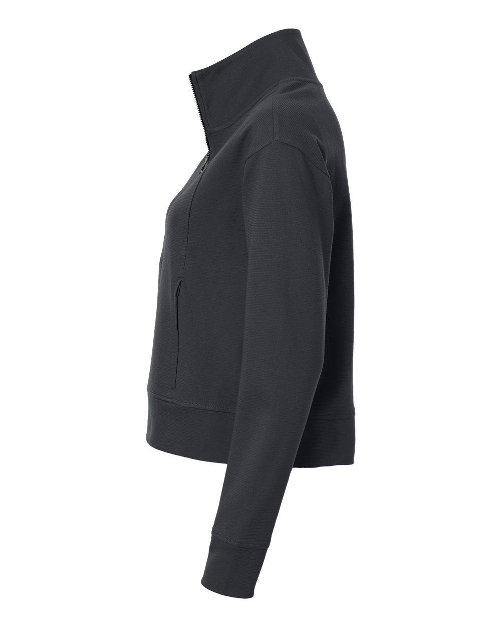 Left View of Carbon Women's Mantra Half-Zip Ottoman Pullover - NE220W plain
