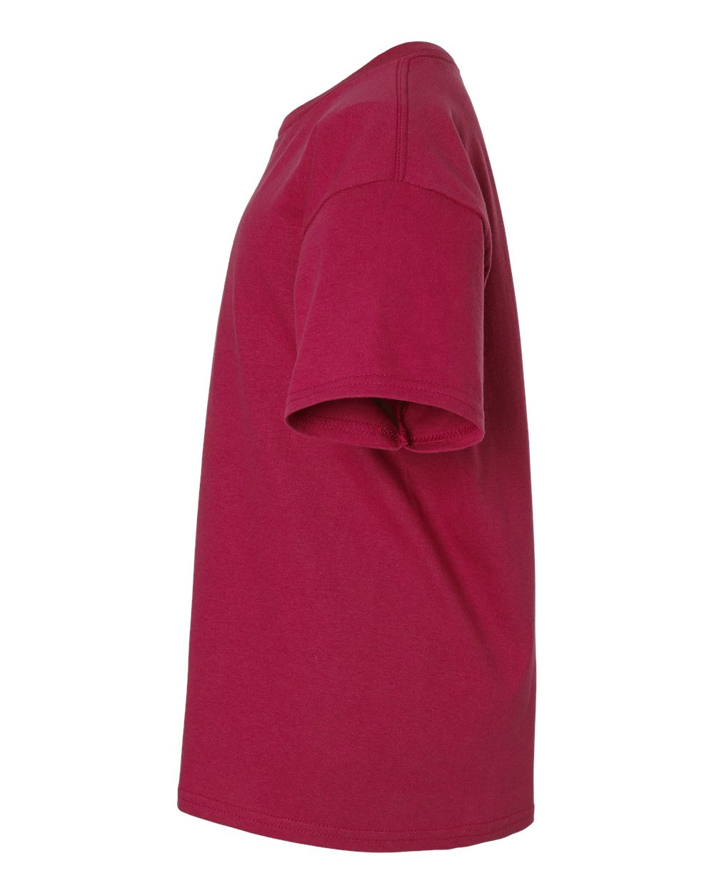Left View of Cardinal Red Ultra Cotton® Youth T-Shirt - 2000B